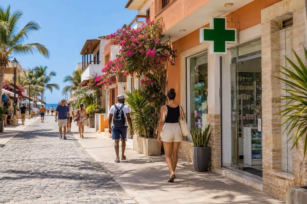 Apteka w Santa Maria na wyspie Sal na Cabo Verde